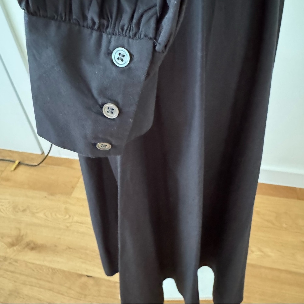 Doen Black Long Sleeve Button-Front Maxi Dress - Picture 4 of 9